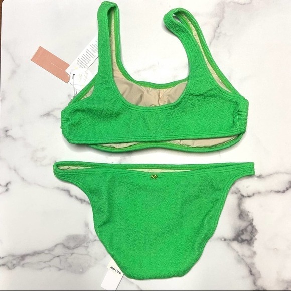 Pilyq Kiwi Reef Ring Side Halter Bikini NWT - Picture 6 of 12